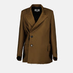 Giacche Blazer Asimmetrico Marrone Mm6 Marrone Femme