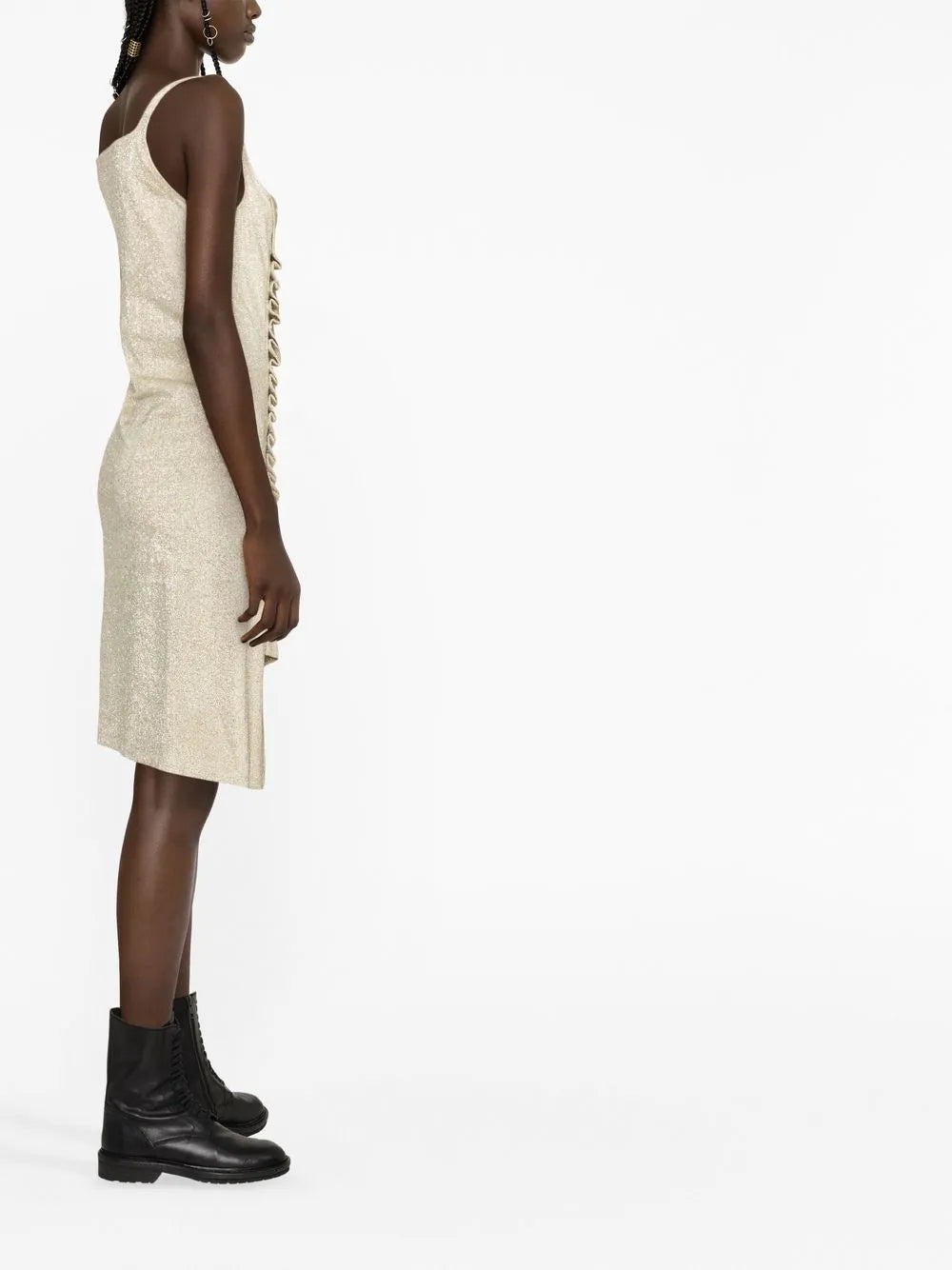 Kleider Drapiertes Lurex-Kleid Rabanne Gold Femme