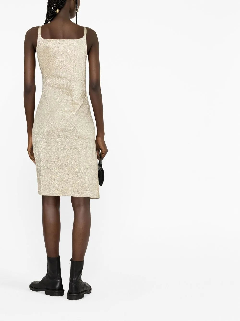 Kleider Drapiertes Lurex-Kleid Rabanne Gold Femme