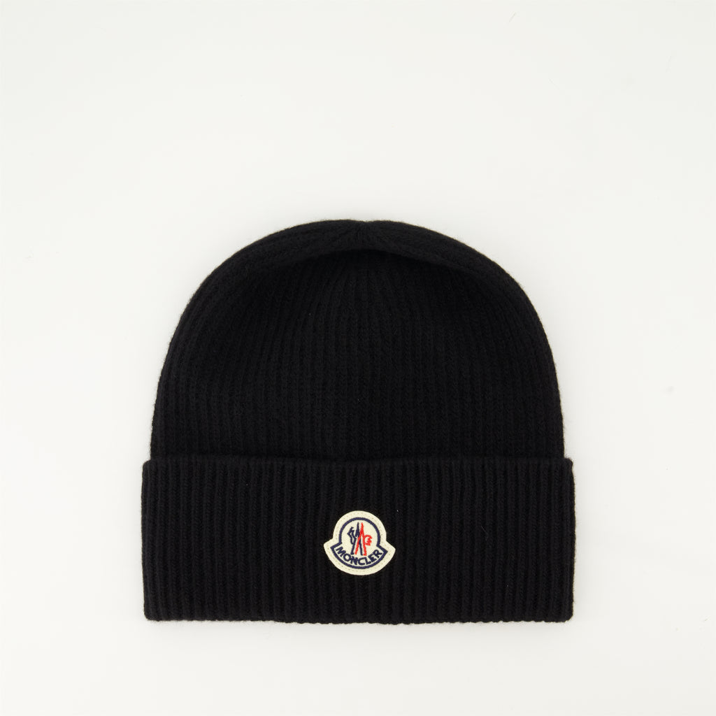 Hüte, caps und beanies Woll- und Cashmere-Mütze Moncler Schwarz Homme