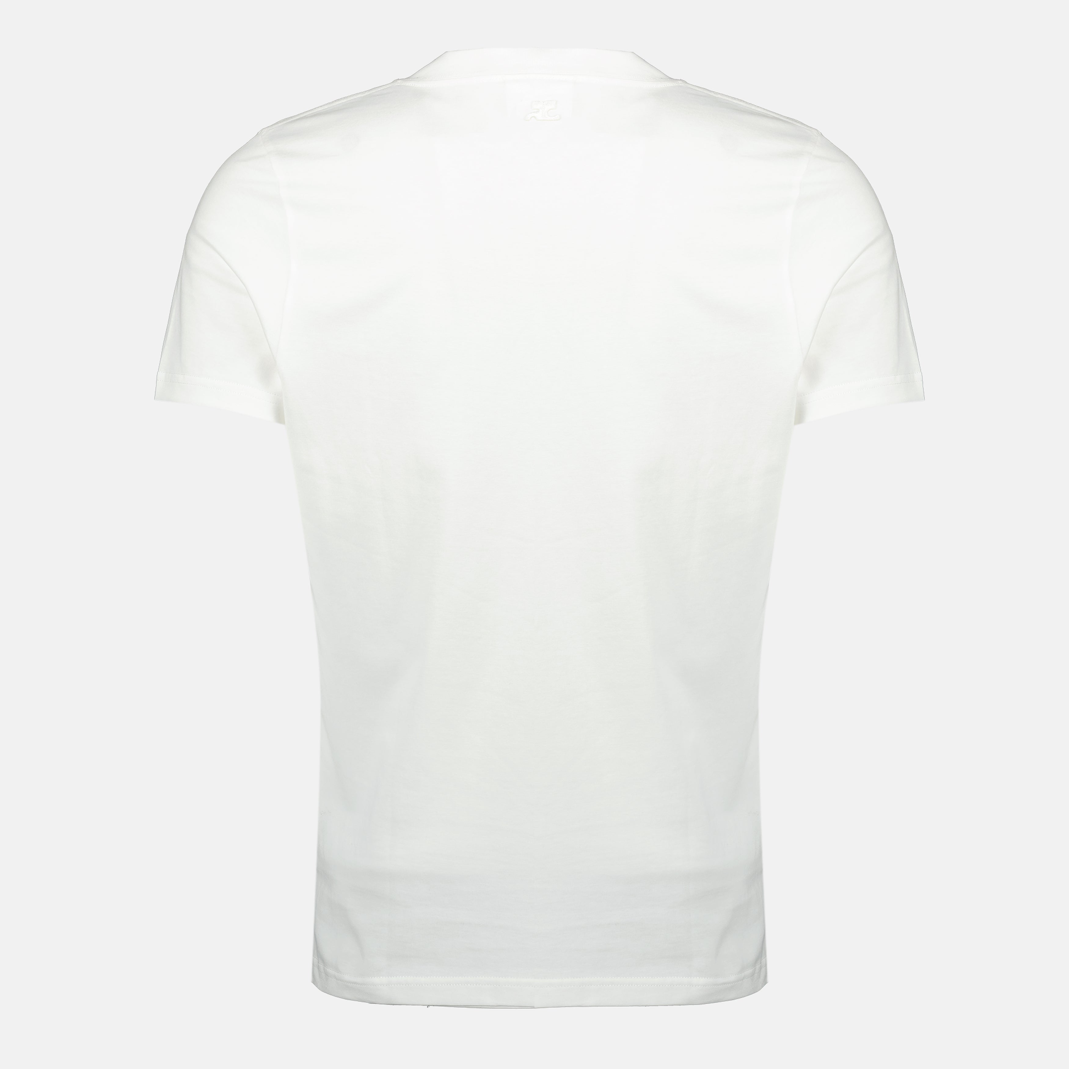 Image of the item White cotton T-shirt by Courrèges for Men - Spring-Summer 2026 - Back View