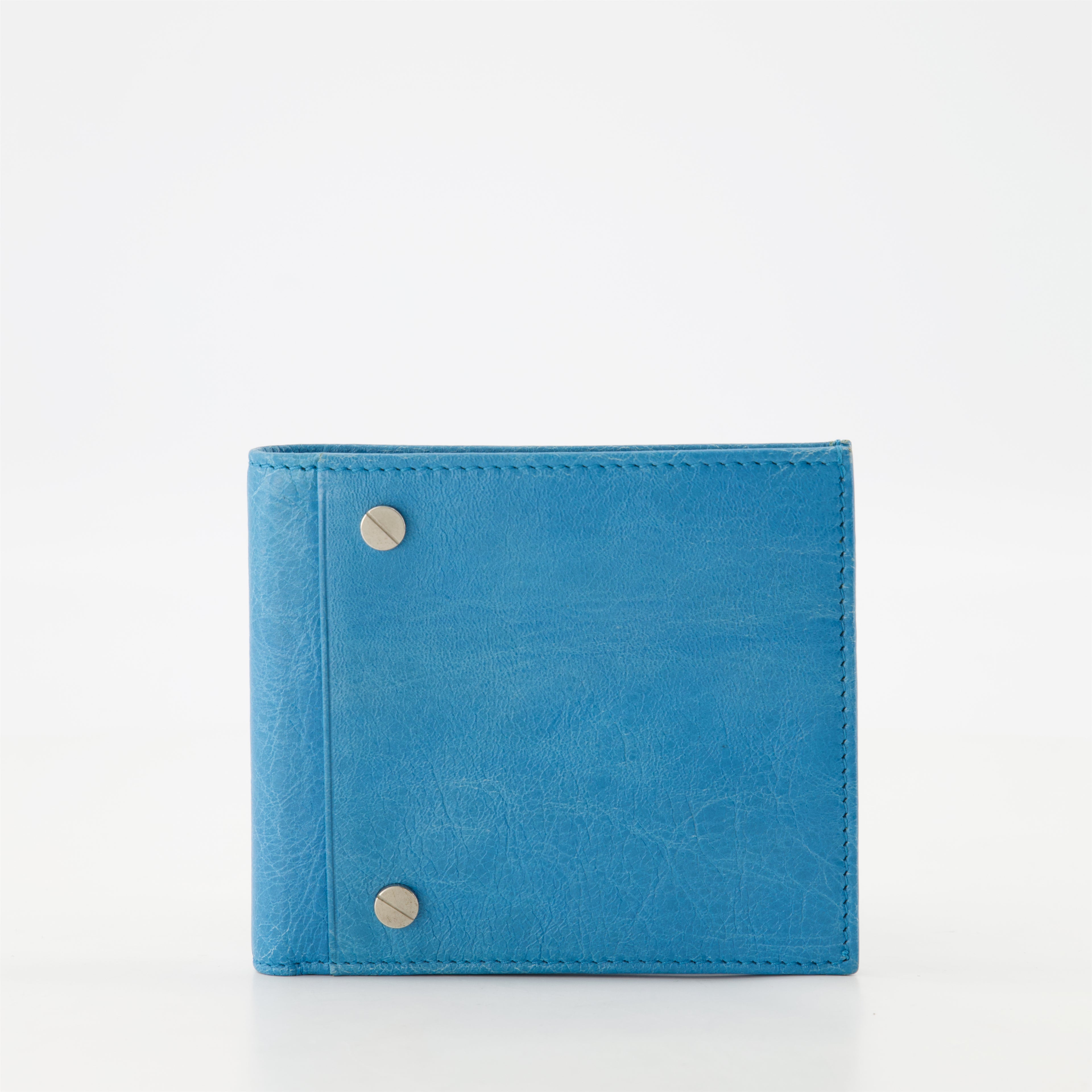 Small leather goods Portefeuille à clous Balenciaga Blue Homme