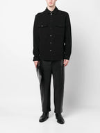 Hemden Baumwoll-Piqué-Hemd Saint Laurent Schwarz Homme