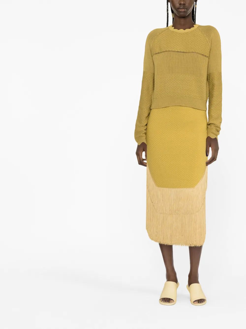 Maille Pull en maille Victoria Beckham Kaki Femme