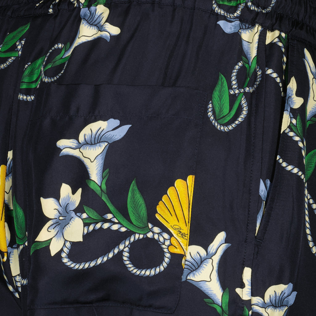 Image de l'article Short Shell bleu marine en soie de la marque Drole De Monsieur pour Homme - Saison Printemps-Été 2026 - Vue détaillée_2