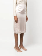 Skirts Satin Skirt Fendi Beige Women
