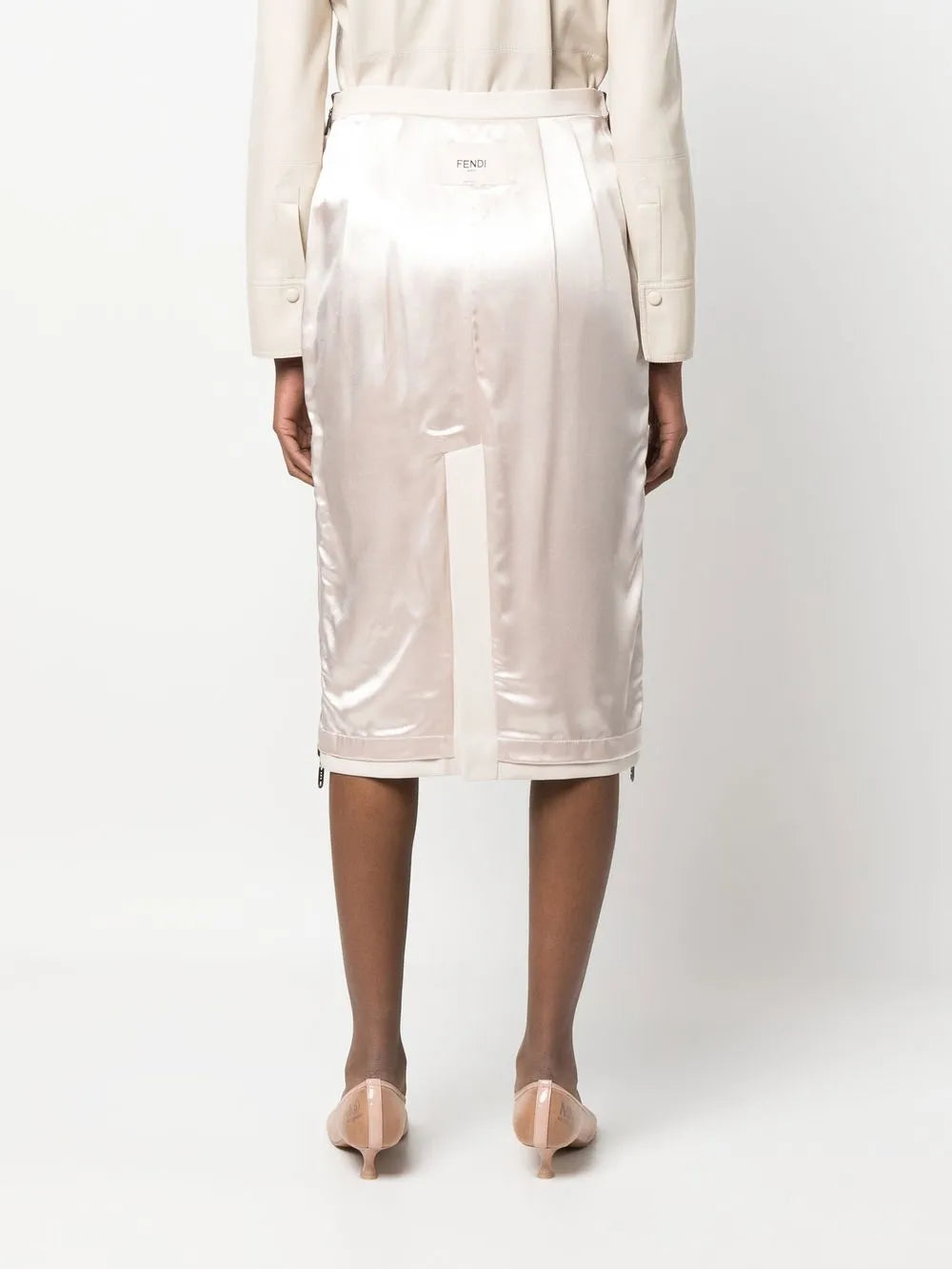 Skirts Satin skirt Fendi Beige Women
