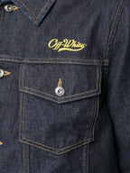 Camicie Giacca di Jeans Wave Off Off-White Blu scuro Homme