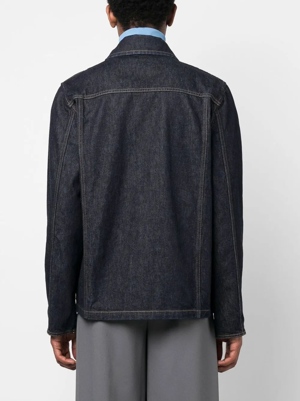 Camicie Giacca di Jeans Wave Off Off-White Blu scuro Homme