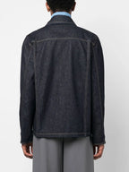 Camicie Giacca di Jeans Wave Off Off-White Blu scuro Homme