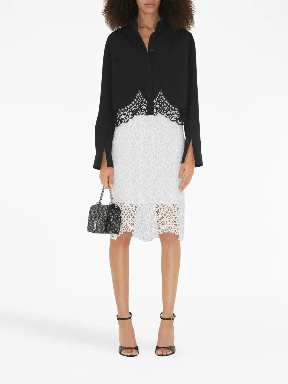 Chemises Chemise crop Burberry Noir Femme