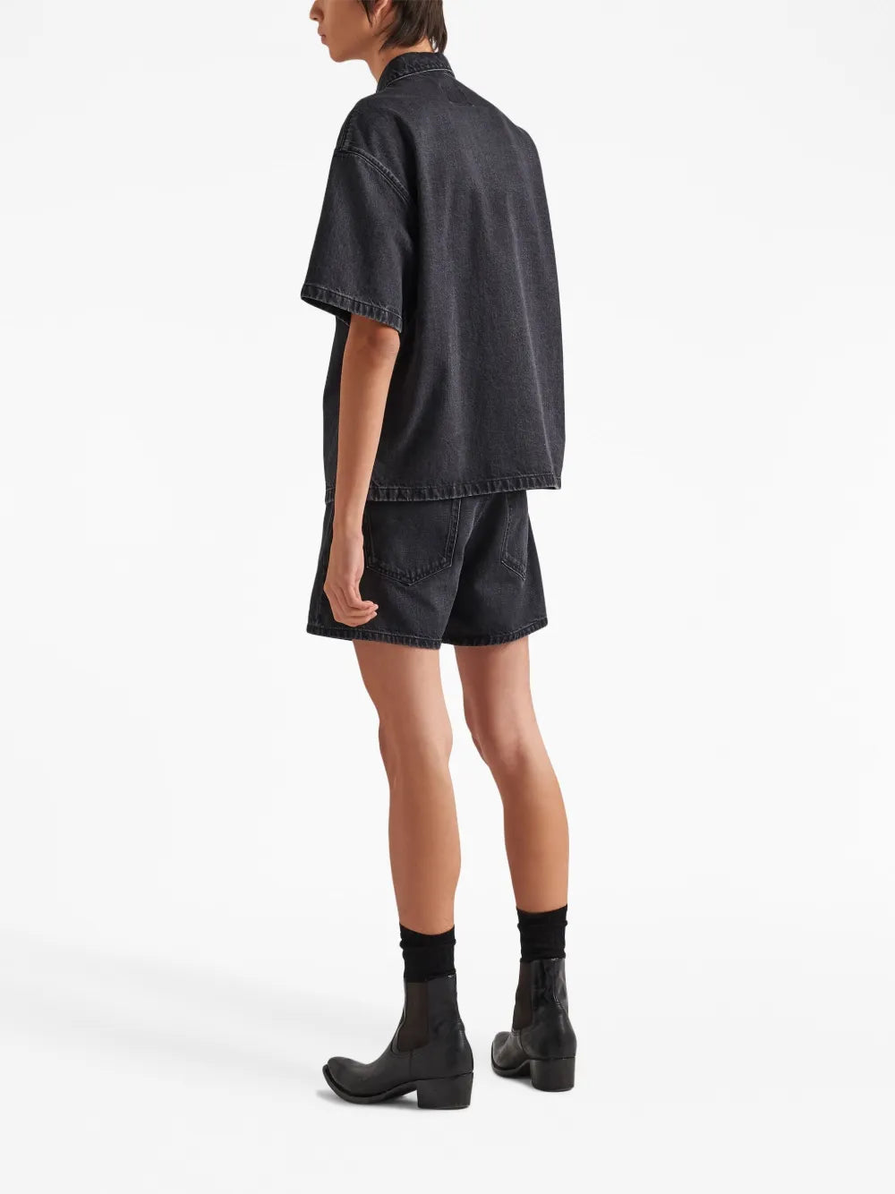 Shirts Denim Shirt Prada Black Homme