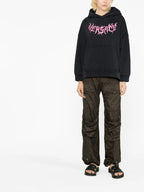 Sweatshirts Hoodie à logo Versace Noir Femme