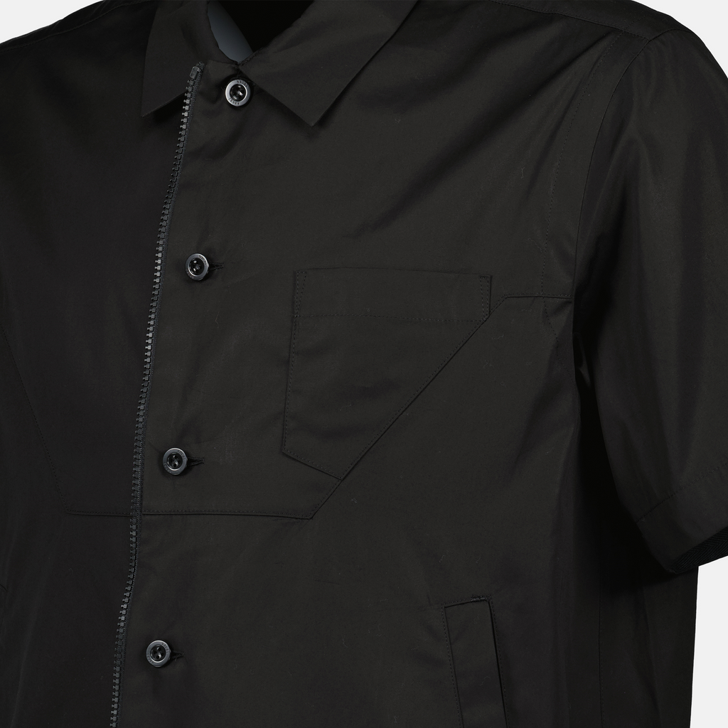 Shirts Cotton Shirt Sacai Black Homme