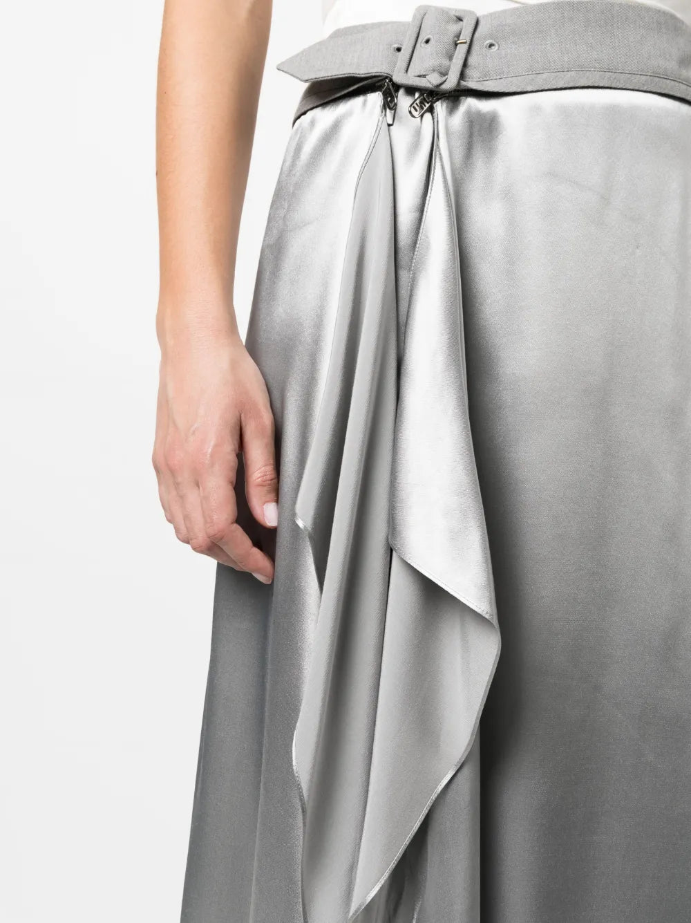 Skirts Satin Skirt Fendi Gray Women