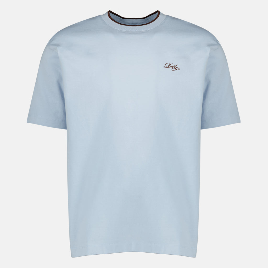 ブランドDrôle De Monsieurの男性用ブルードロールベリシマTシャツの画像 - 2026年春夏シーズン - 前面ビュー