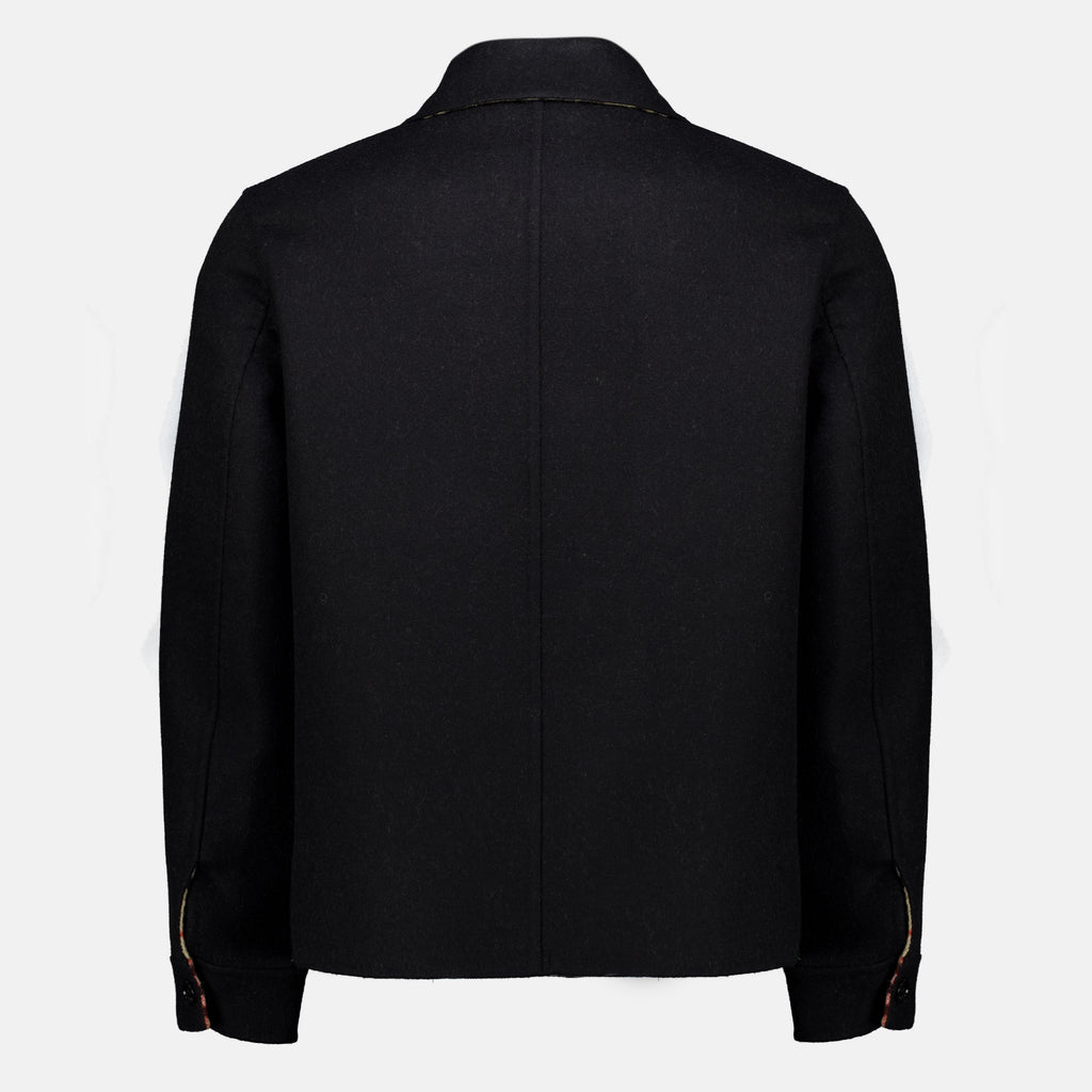 Vestes Thorn Wool Overshirt Burberry Noir Homme