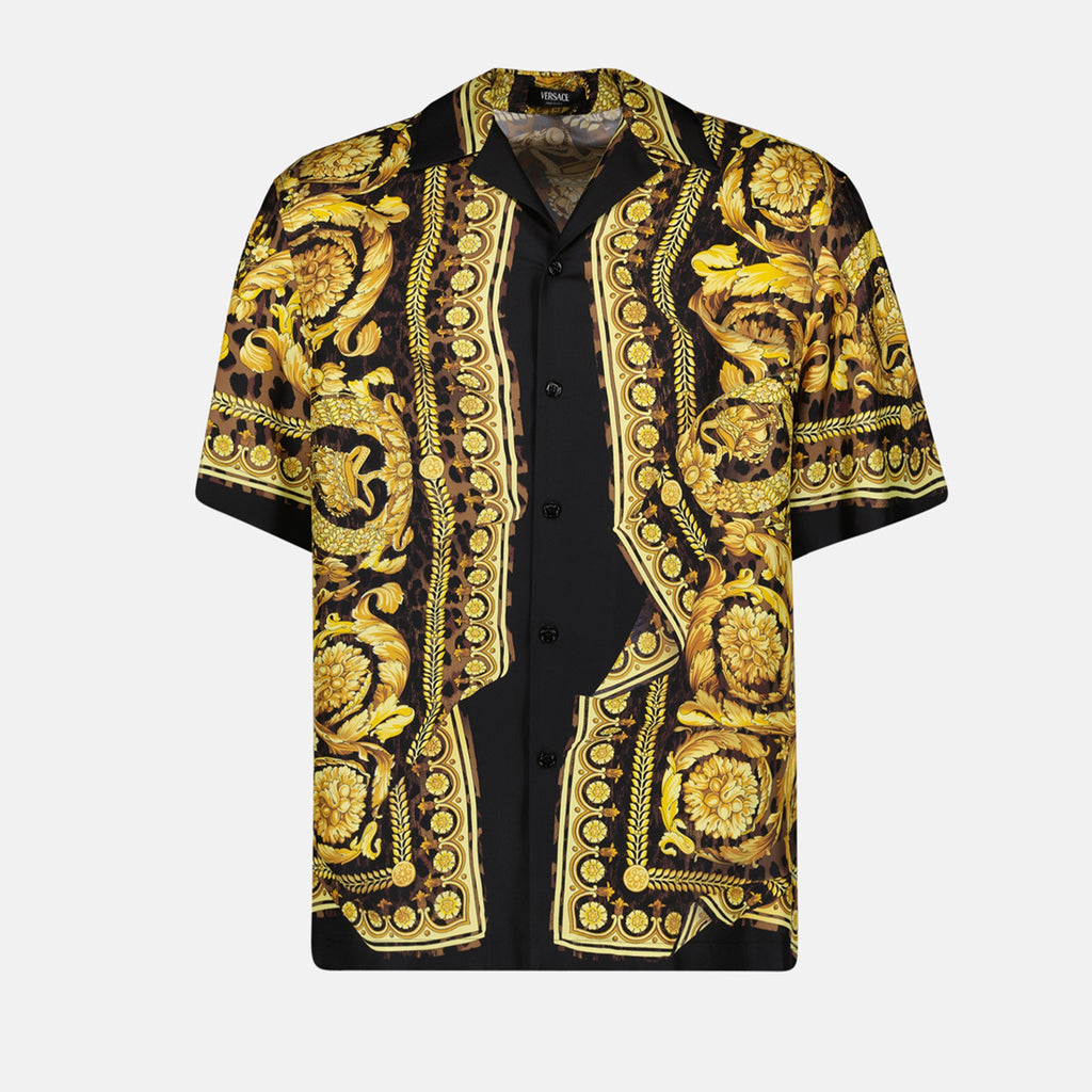 Hemden Chemise en soie Barocco Versace Gelb Homme