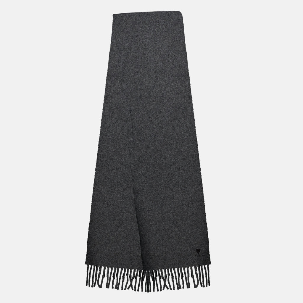 Écharpes, foulards et gants Gray Wool Scarf Ami PARIS Gris Unisexe