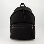 Image of the Saint Laurent City backpack for men - Fall-Winter 2025 - Front view