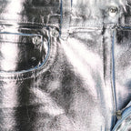 Hosen Baggy Denim Jeans Rabanne Silber Femme