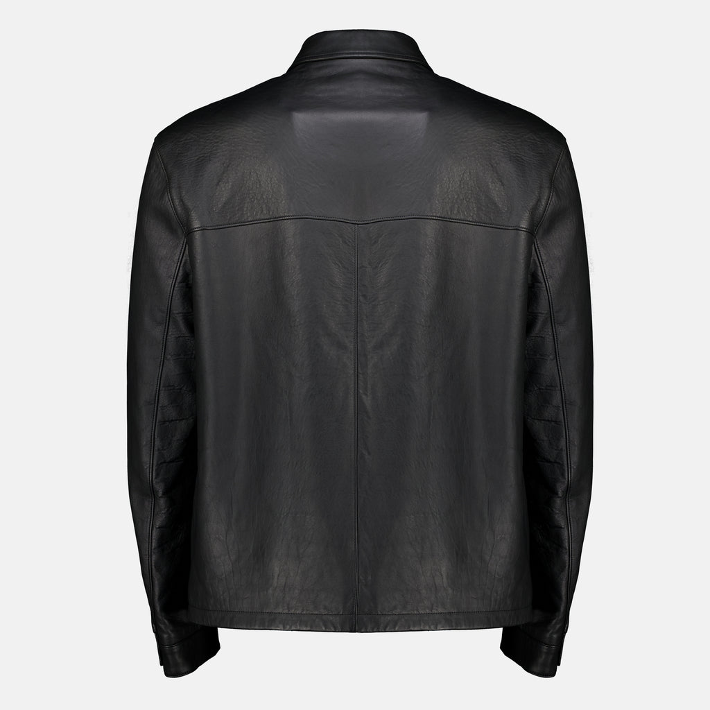 Manteaux Veste en cuir nappa noir Prada Noir Homme