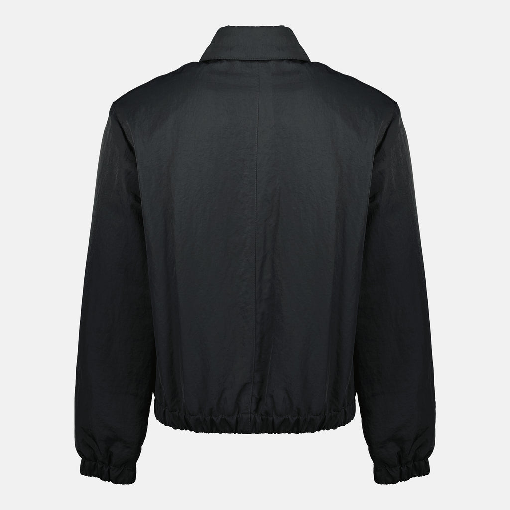 Image of the AMI grey heart zip-up jacket by Ami PARIS for Men - Fall-Winter 2025 - Back View