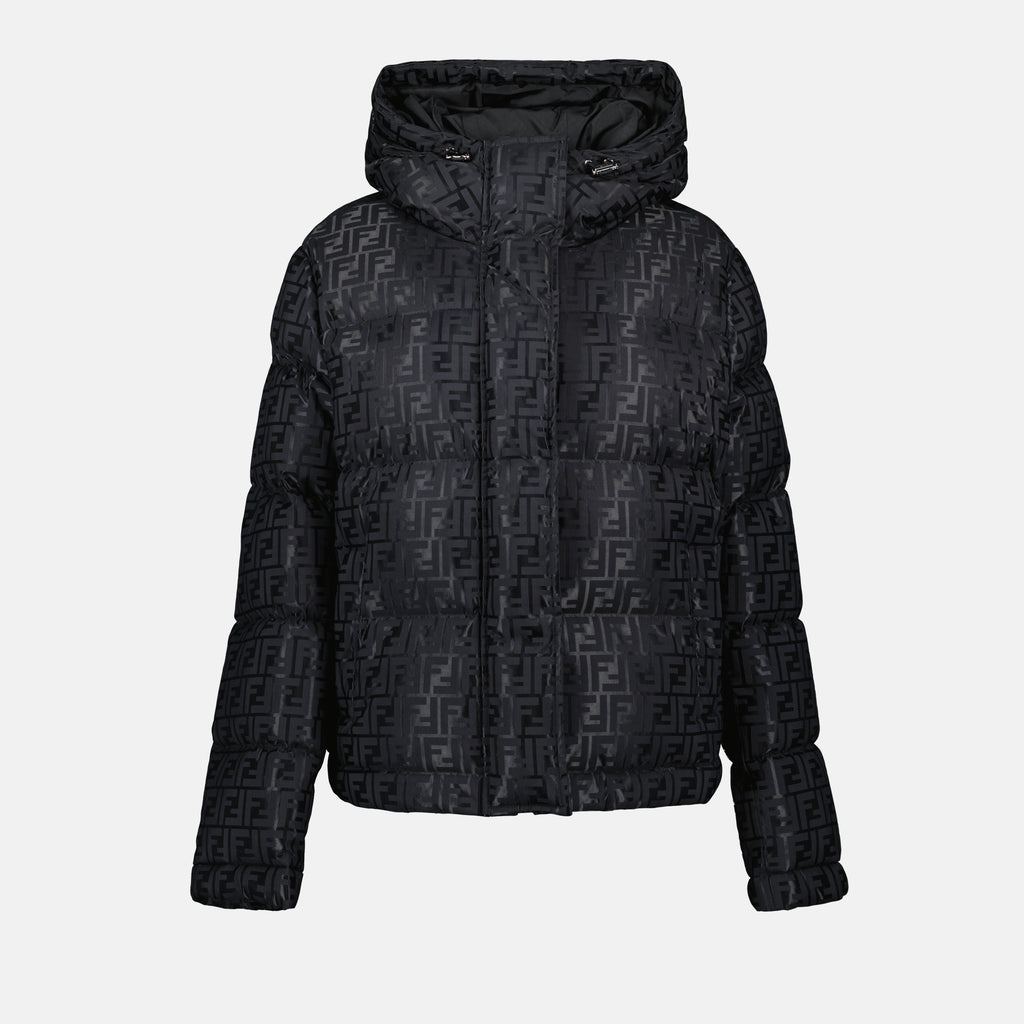 Cappotti FF Down Jacket Fendi Nero Femme
