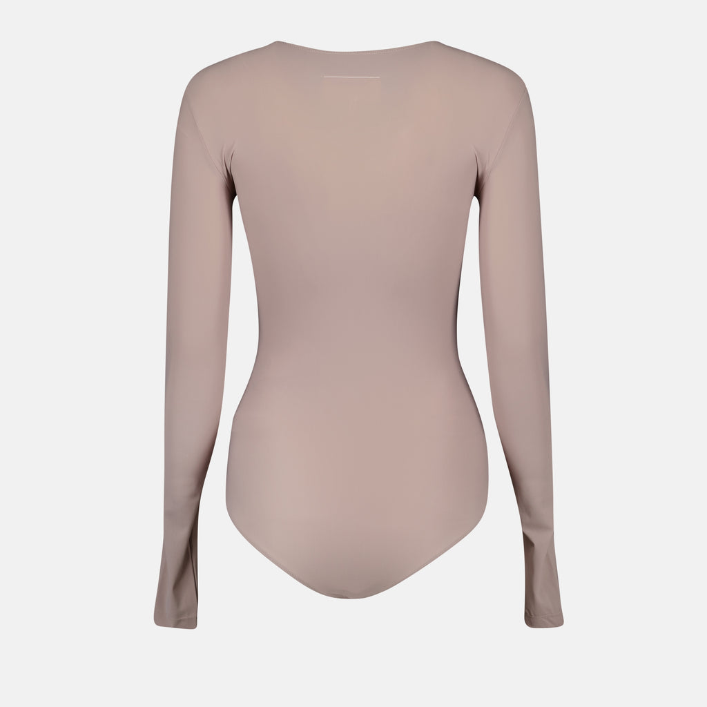 Tops Body à manches longues Mm6 Beige Femme
