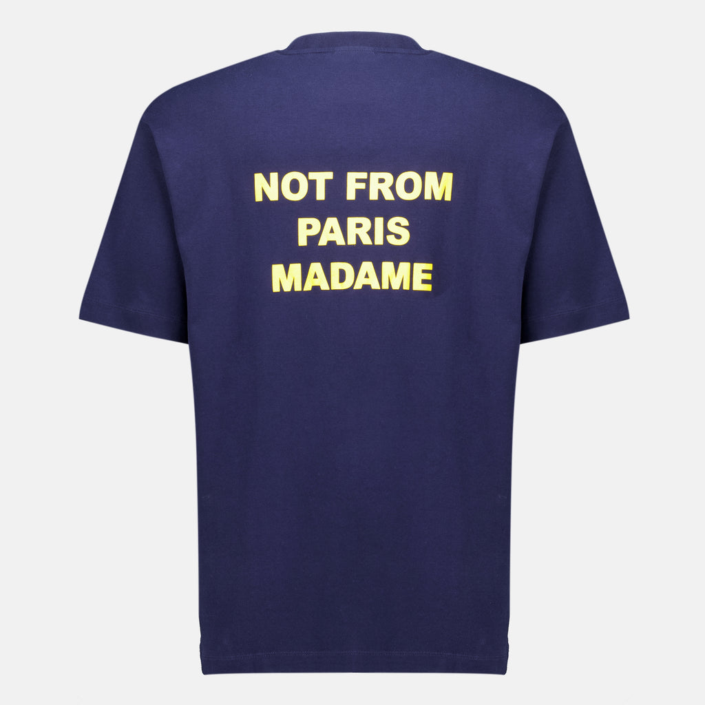 T-shirts T-shirt con Slogan Blu Navy Drole De Monsieur Bleu foncé Homme