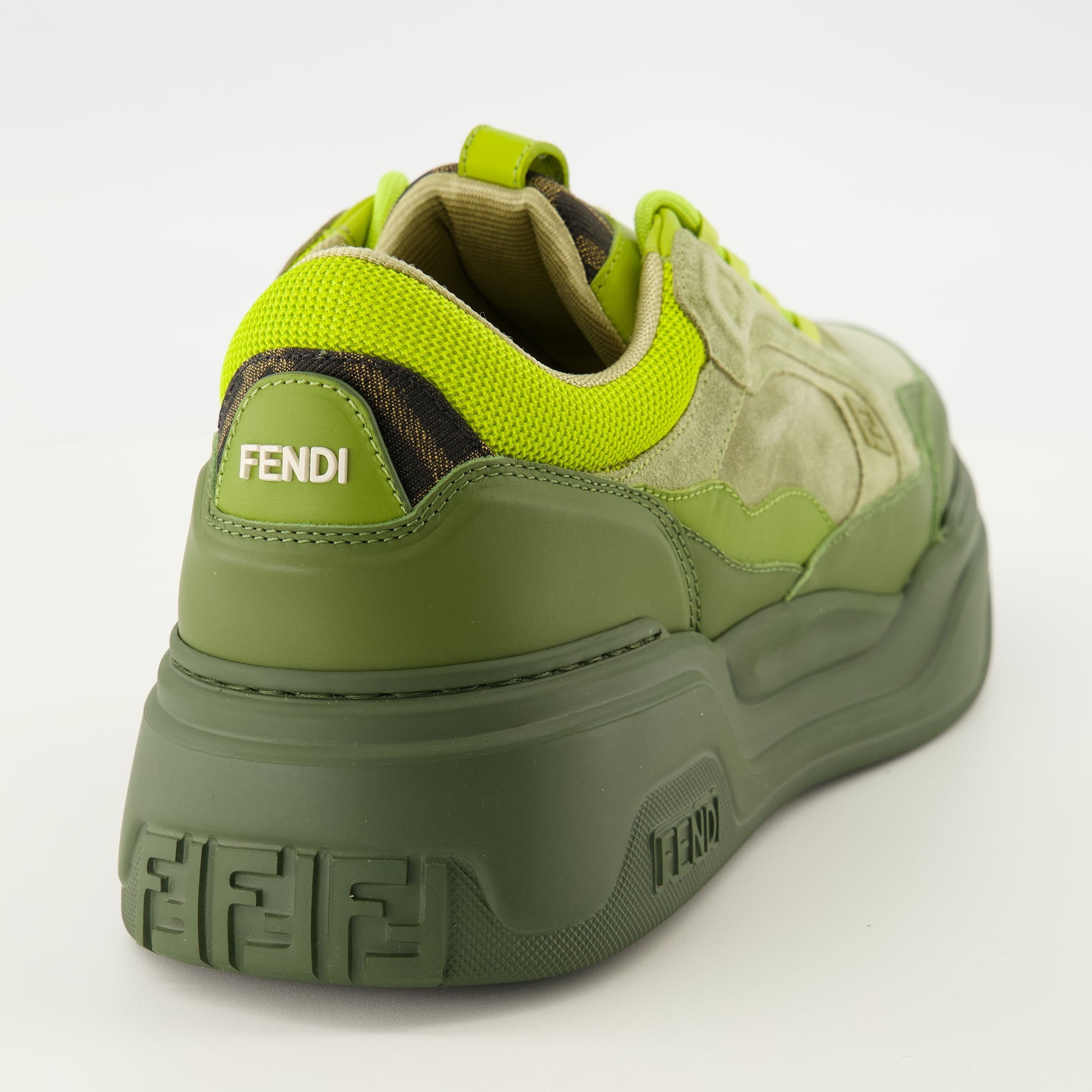 Baskets 펜디 포스 그린 스니커즈 Fendi Vert Homme