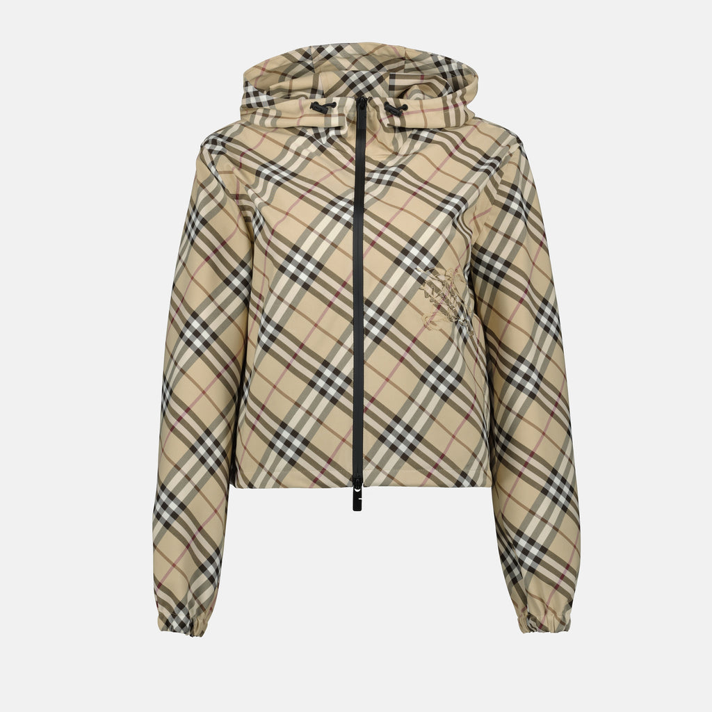 Jacken Cavalier Check Windbreaker Burberry Beige Femme