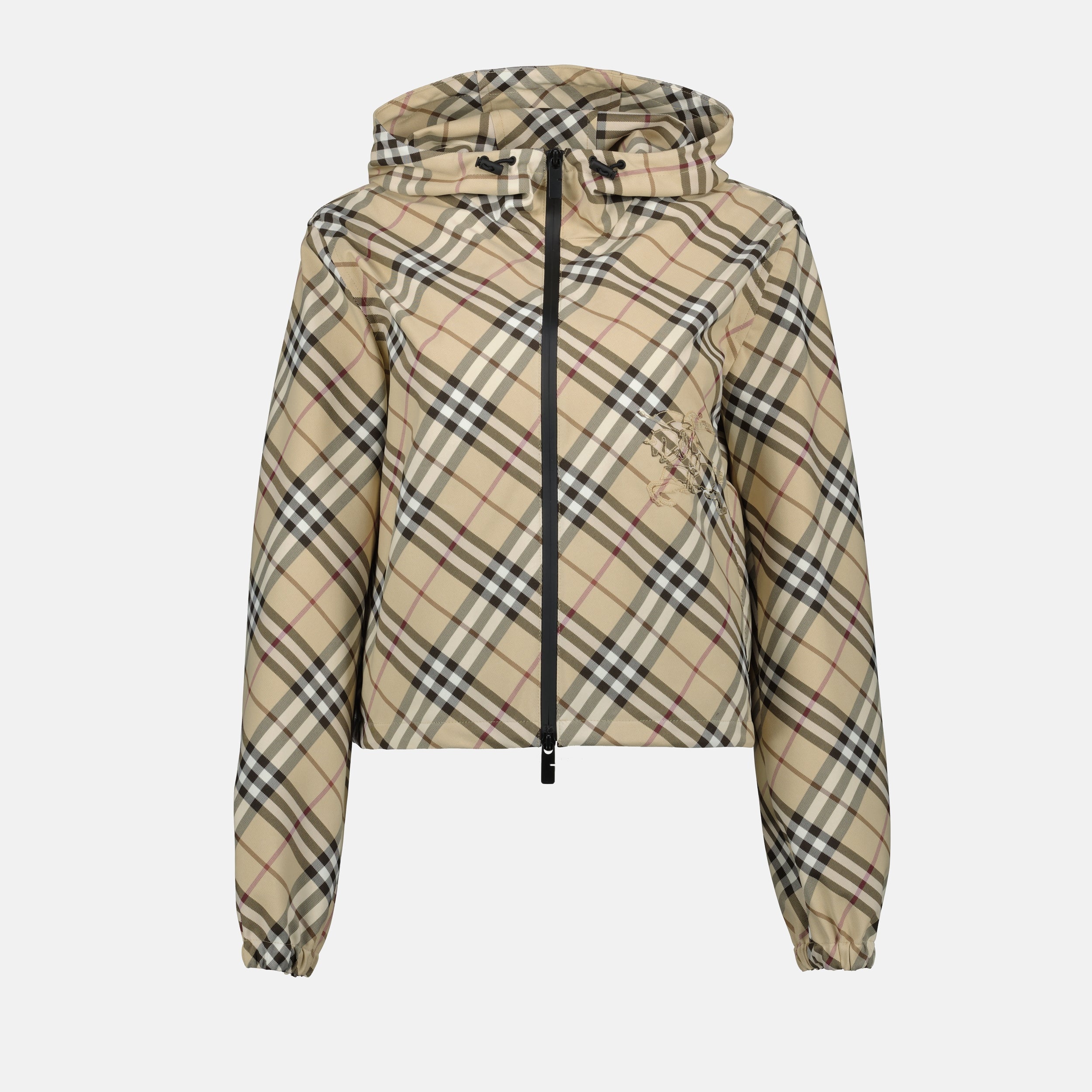 Jacken Cavalier Check Windbreaker Burberry Beige Femme