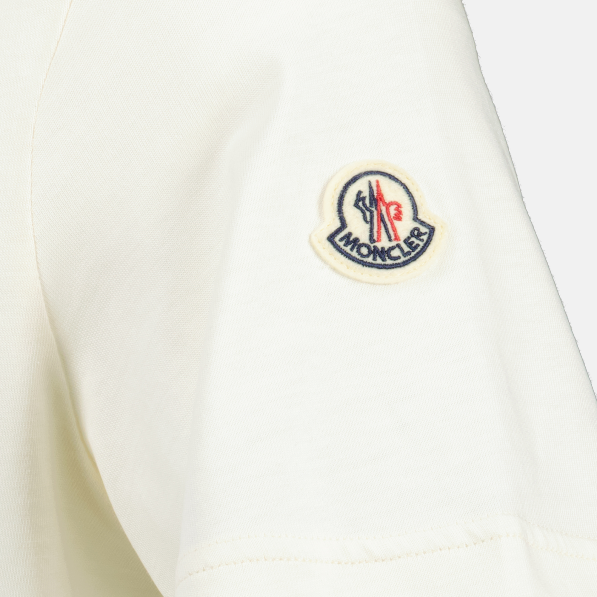 T-shirt T-shirt con logo ricamato Moncler Bianco Homme
