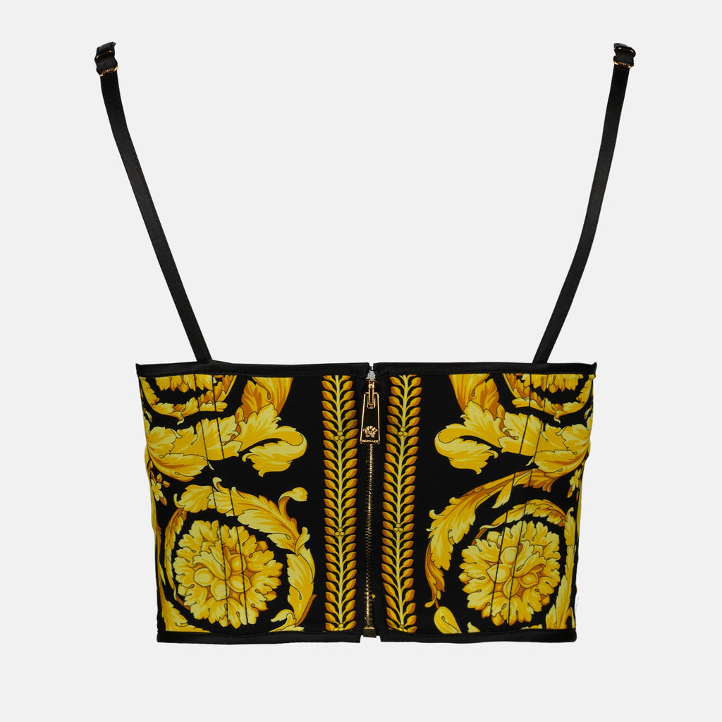 Tops Top corset Barocco Versace Jaune Femme