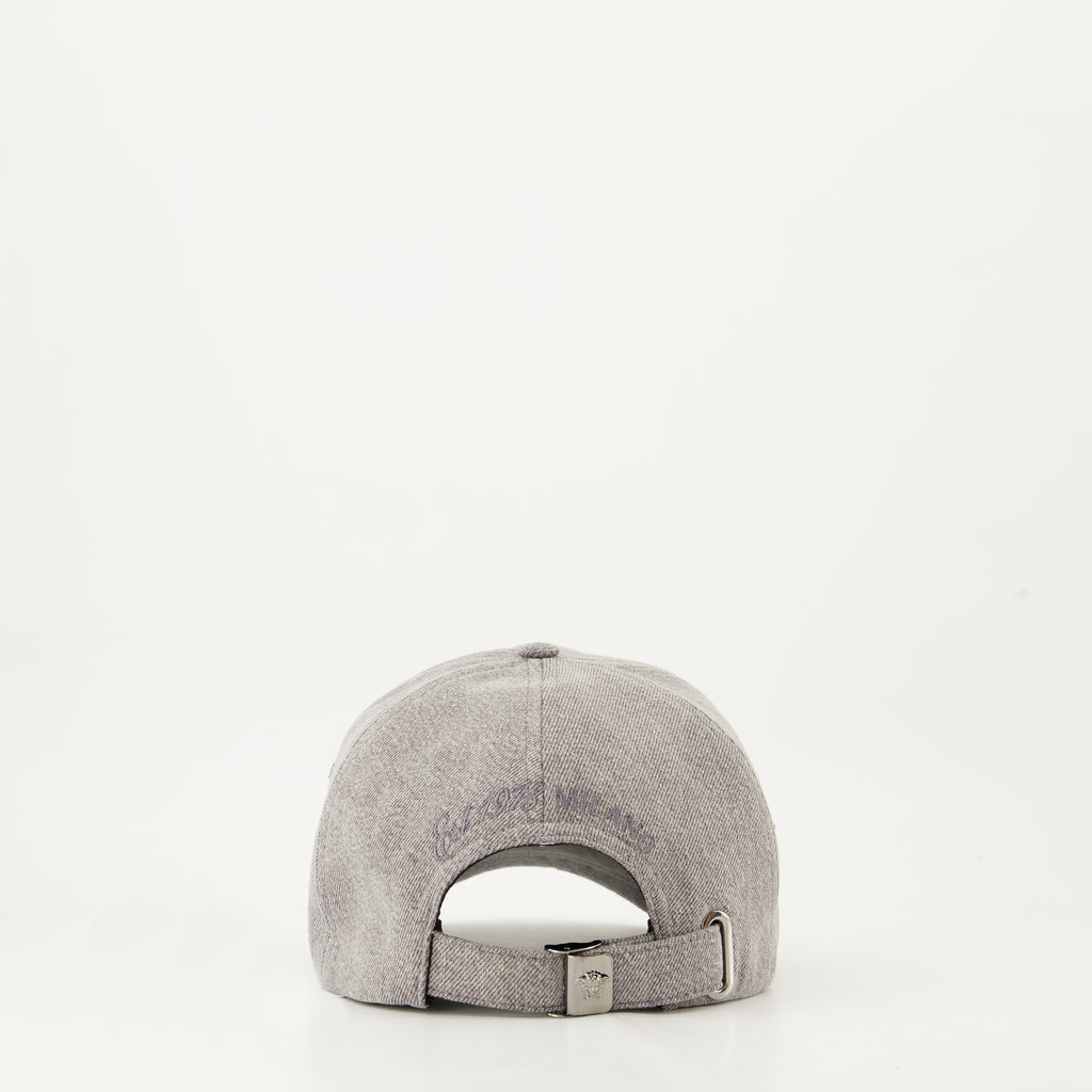 Chapeaux, casquettes et bonnets Casque en denim Versace Gris Homme