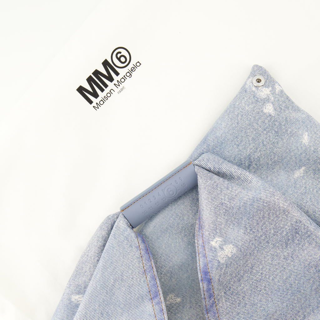 Sacs à main et épaule 일본 데님 효과 백 Mm6 Bleu Femme