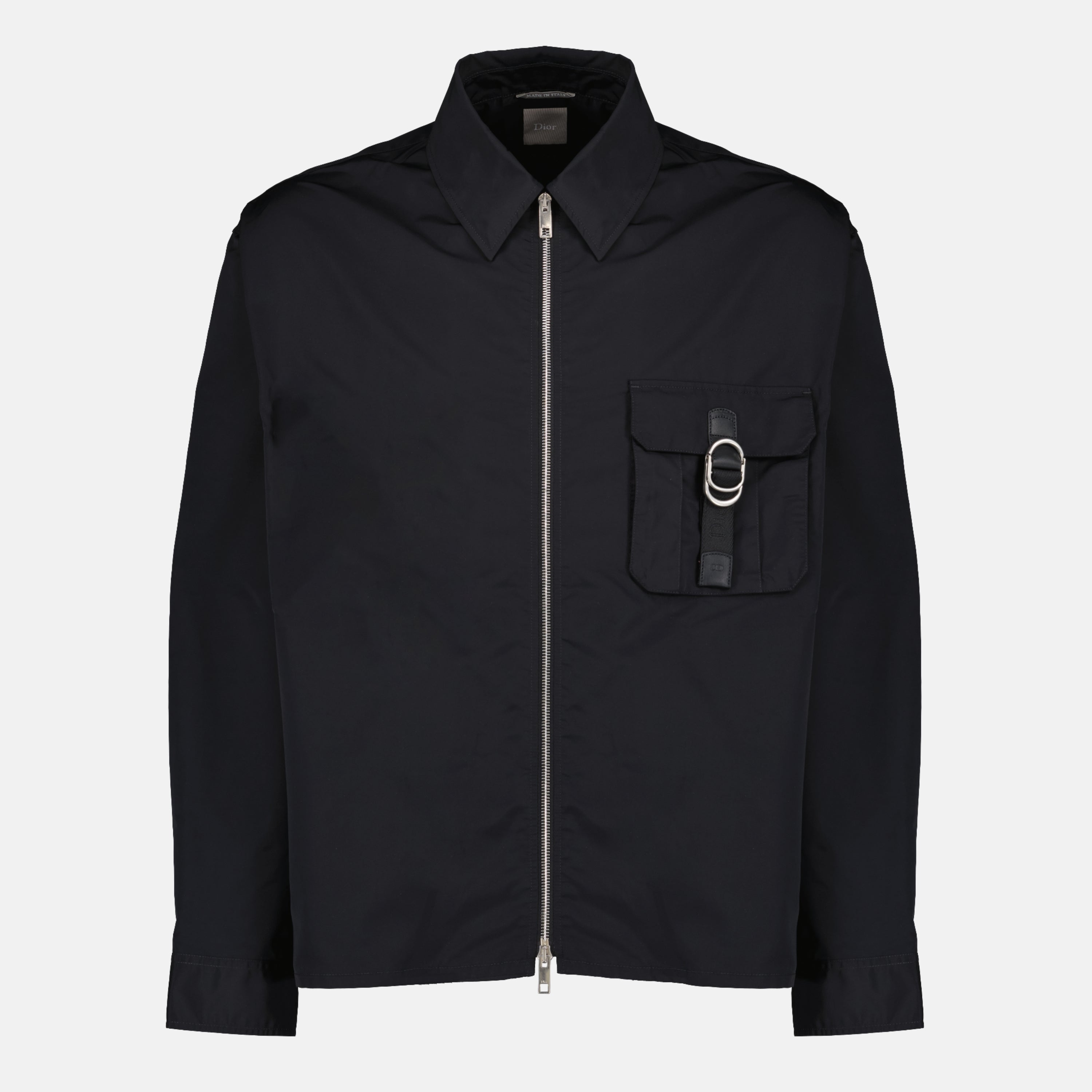 Vestes Surchemise zippée noire à boucle Dior Noir Homme