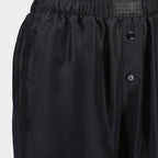 Pantalones Pantalones de Seda Mm6 Negro Femme