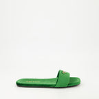 Scarpe aperte Sandali in Velluto Verde Prada Verde Femme