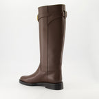 Imagen de las botas VLogo de la marca Valentino Garavani para Mujer - Temporada Otoño-Invierno 2025 - Vista tres cuartos trasera derecha