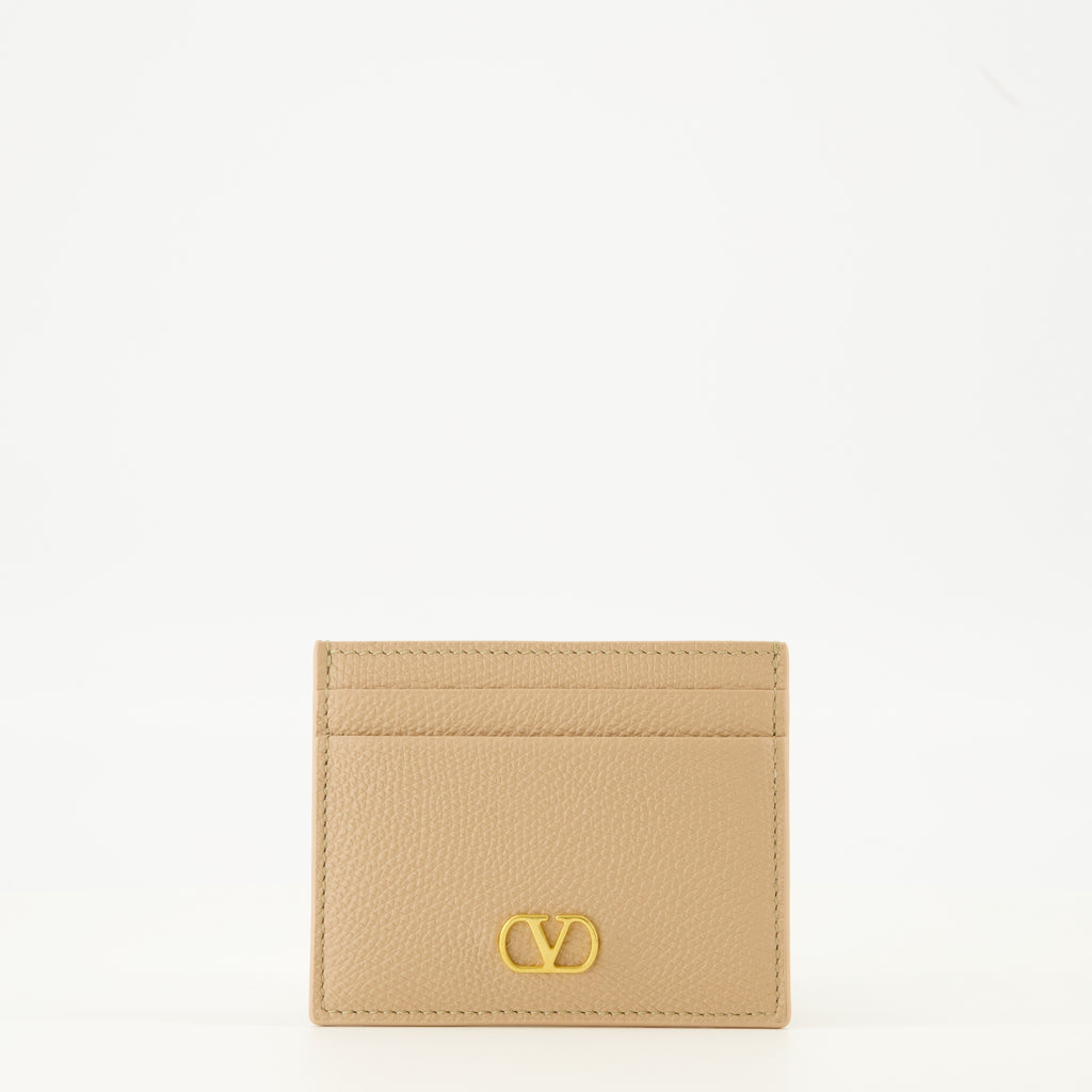 Petite maroquinerie VLogoレザー名刺入れ ベージュ Valentino Garavani Beige Femme