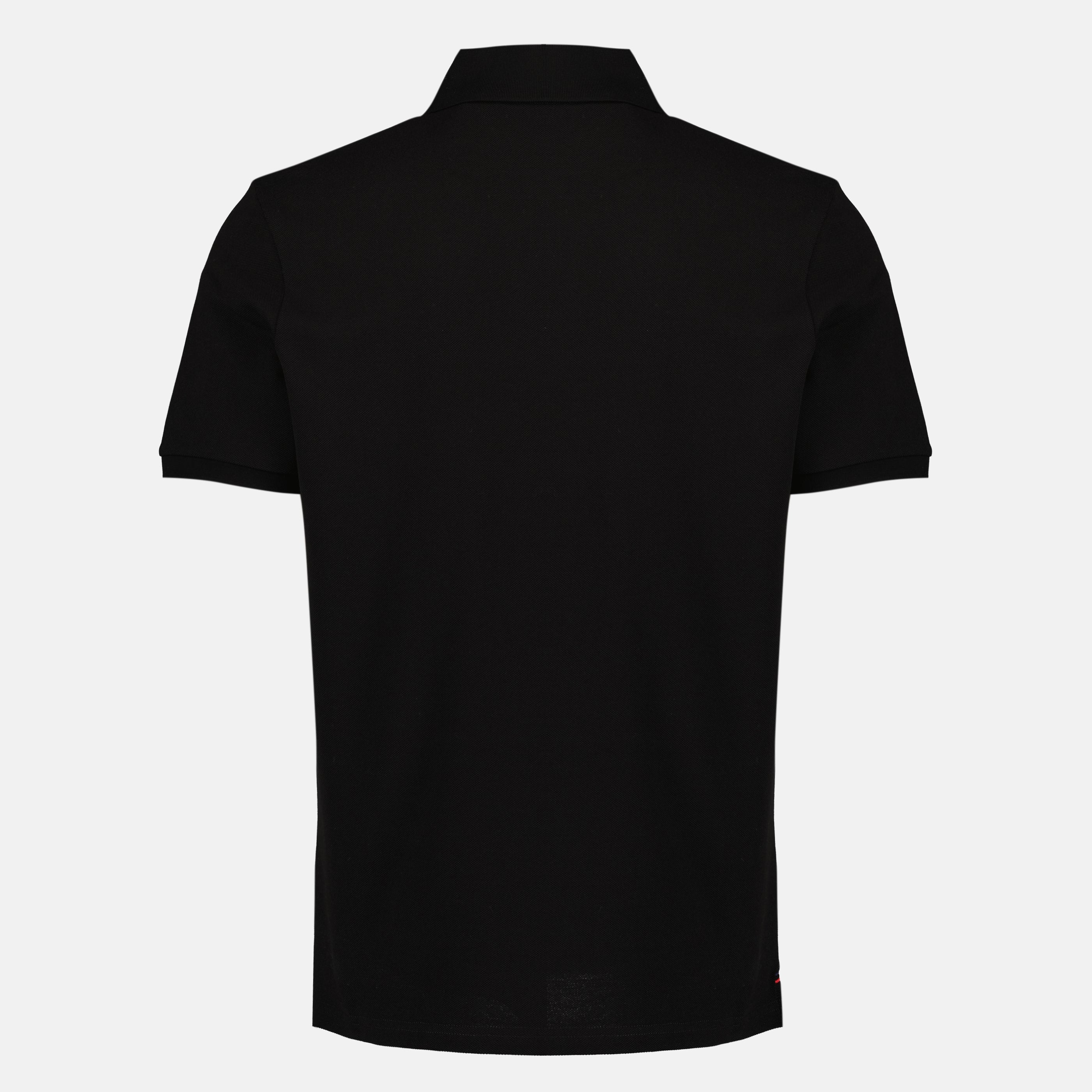 Polos Polo en piqué de coton noir Moncler Noir Homme