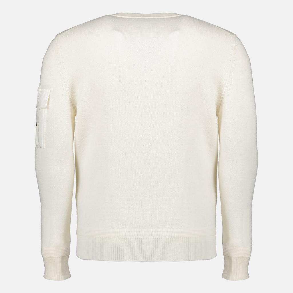 Maille Suéter de lana blanca Moncler Blanc Homme