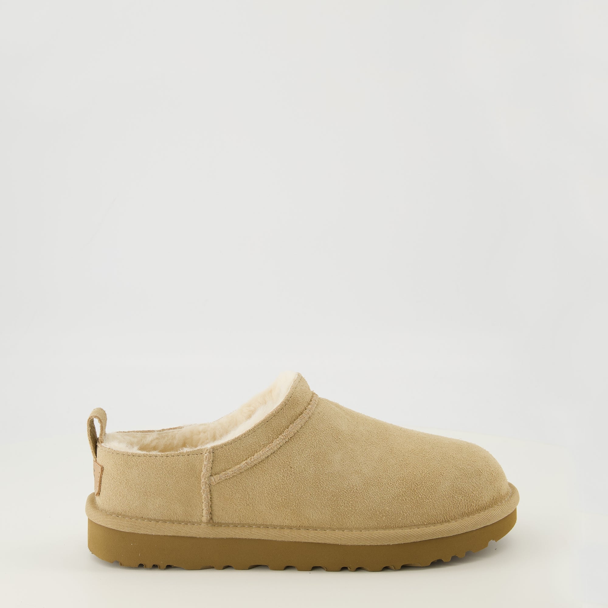 Image of the Ugg Classic Micro beige boots for women - Spring-Summer 2026 season - Right side view