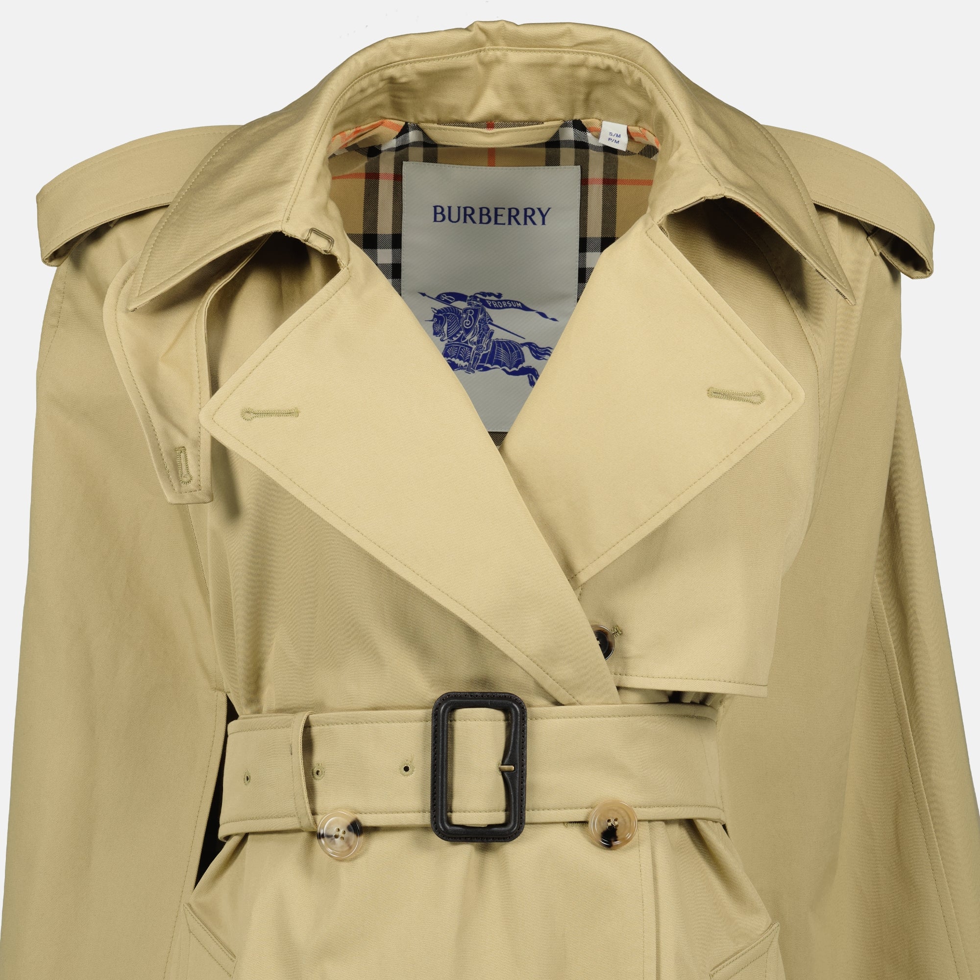 Bild des Burberry Damen Belmont Beige Trenchcapes - Frühjahr-Sommer 2026 - Detailansicht_2
