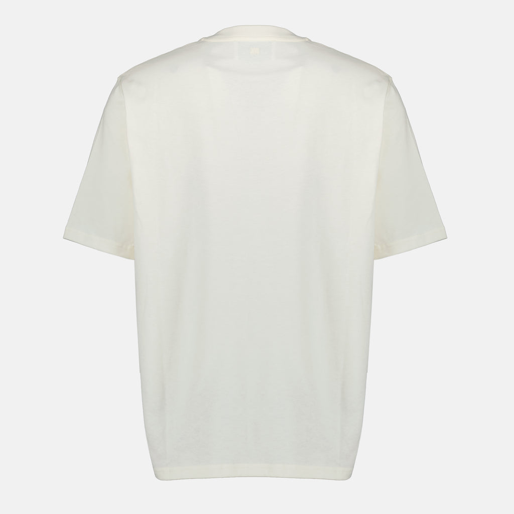 Image de l'article T-shirt en coton blanc de la marque Ami PARIS pour Unisex - Saison Printemps-Été 2026 - Vue de Dos