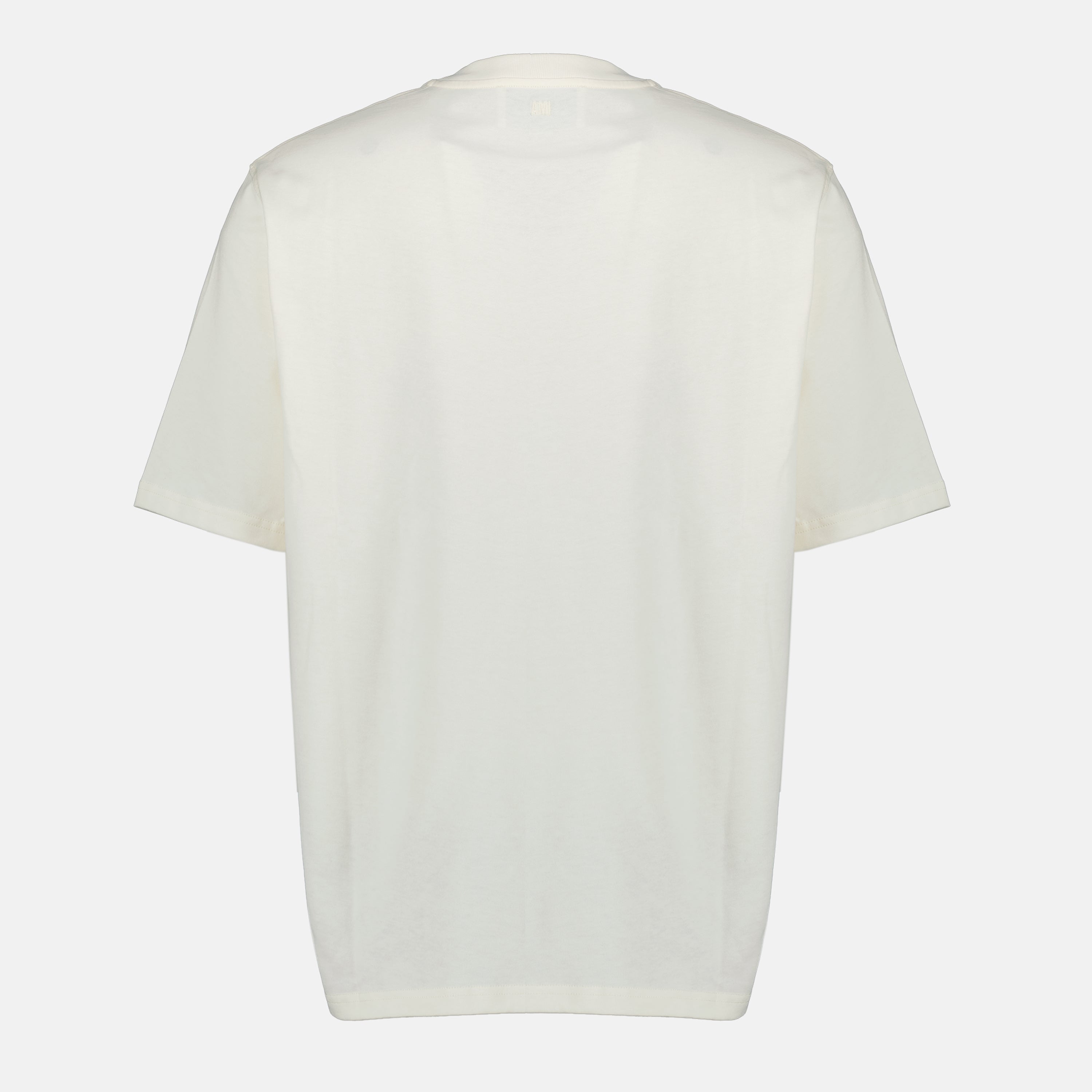 Image de l'article T-shirt en coton blanc de la marque Ami PARIS pour Unisex - Saison Printemps-Été 2026 - Vue de Dos
