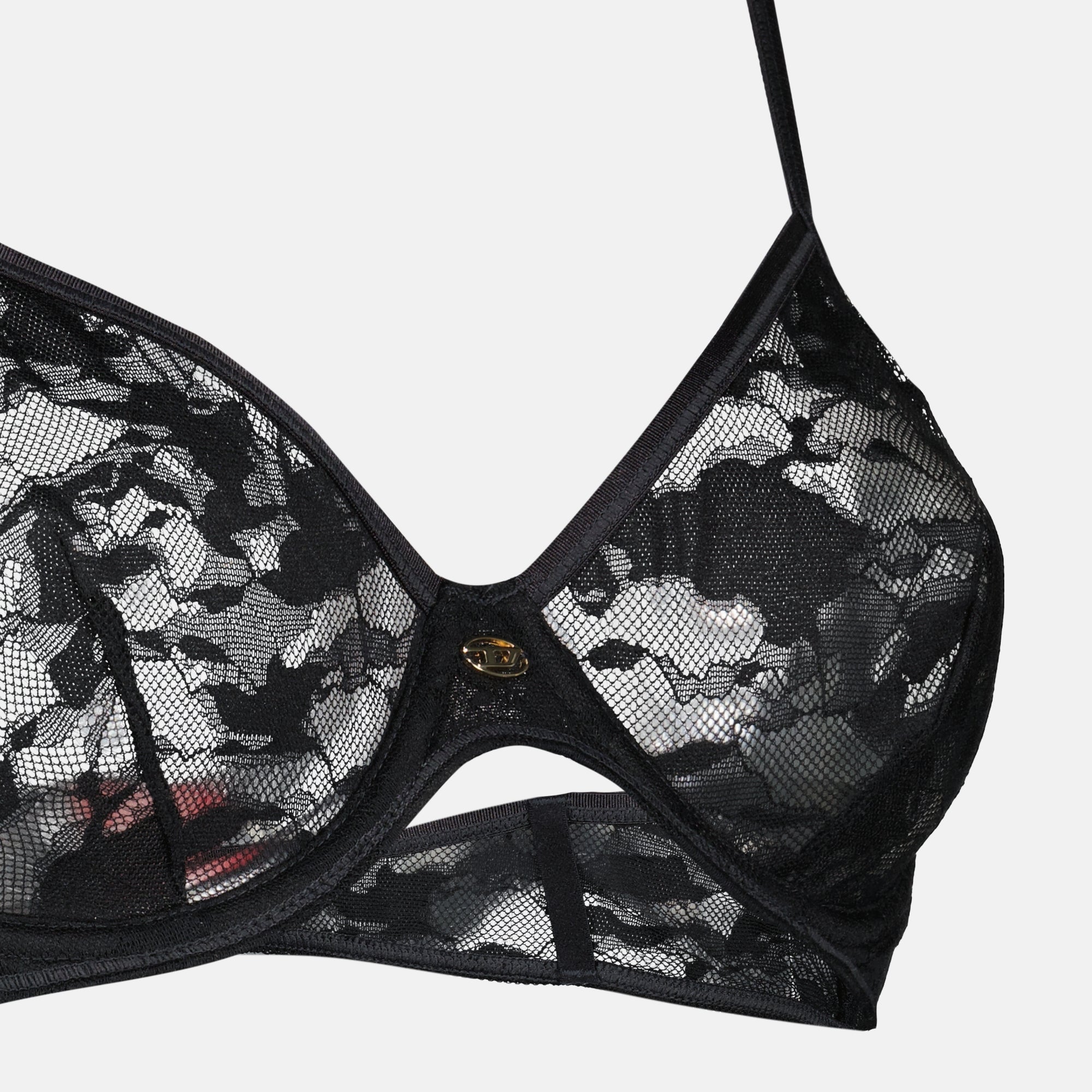 Image de l'article Soutien-gorge D-Wire-UTLT en dentelle noire de la marque Diesel pour Femme - Saison Printemps-Été 2026 - Vue détaillée_1