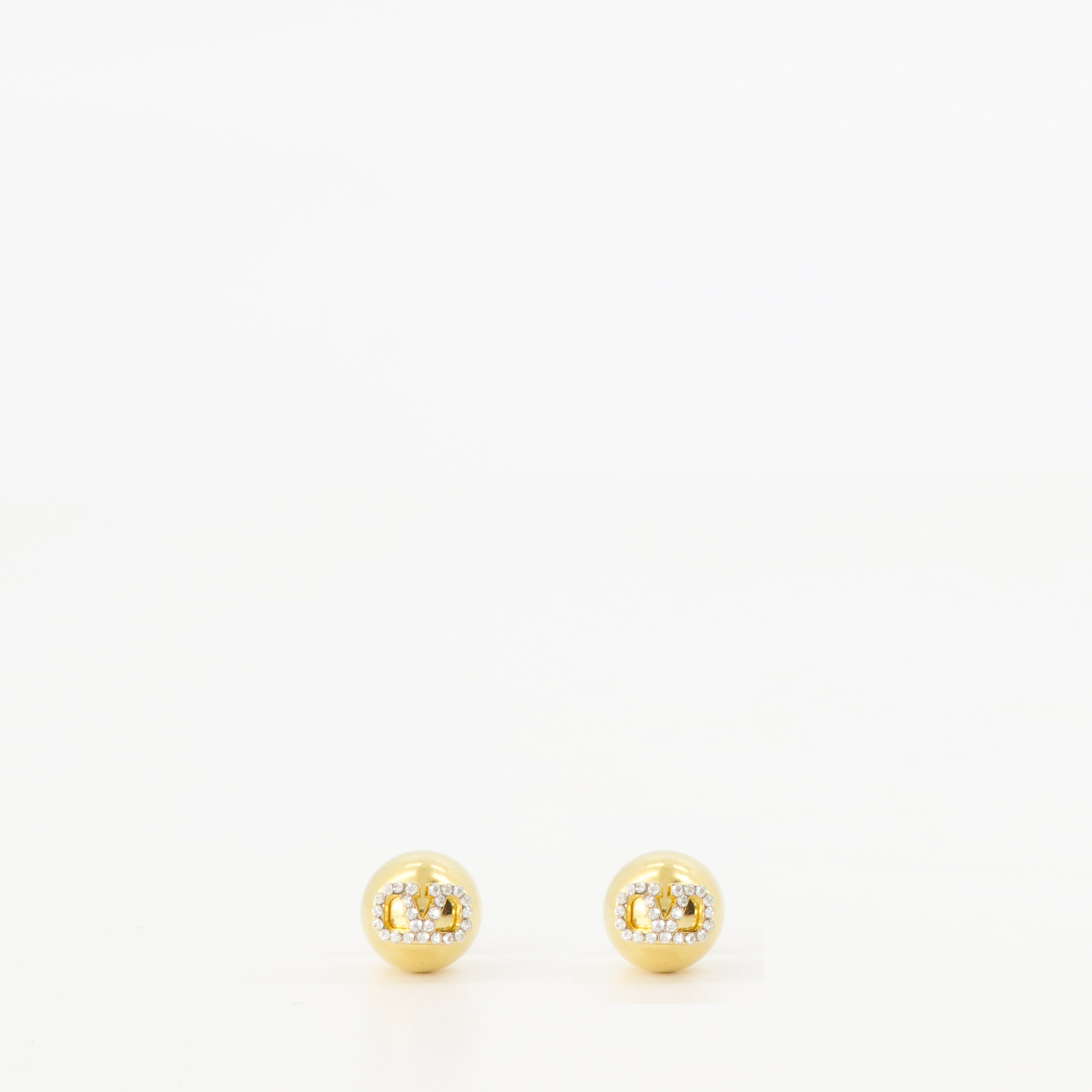 Joias Boucles d'oreilles VLogo en cristaux Valentino Garavani Ouro Femme
